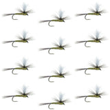 Blue Wing Olive BWO Parachute Dry Fly - 12 Flies Size 14