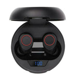 Bluetooth 5.0 Wireless Headset Deep Bass Stereo Earbuds LCD Power Display
