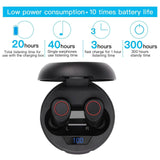 Bluetooth 5.0 Wireless Headset Deep Bass Stereo Earbuds LCD Power Display