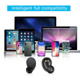 Bluetooth 5.0 Wireless Headset Deep Bass Stereo Earbuds LCD Power Display