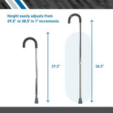 BodyMed Round Handle Cane, Aluminum, Adjustable Height