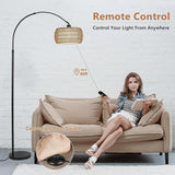 Boho Design Arc Floor Lamp for Valentine's Nights with Dimmable Color LED Bulb, Remote App Control