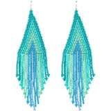 Boho Long Beaded Drop Earrings