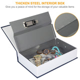 Book Safe with 3-Digit Combination Lock Storage Box