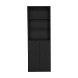 Bookcase Dual-Door Benzoni, Office, Black