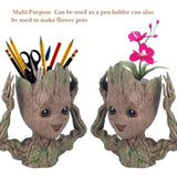 Boxod Treeman Baby Groot Succulent Flower Pot with Hole Pen Holder
