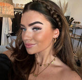 MEDIUM BROWN 4/30 BRAIDED HEADBAND