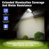 Bright Solar Street Light with Wide Angle Motion Sensor and Remote Control