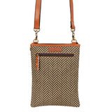 Brisk Crossbody Bag w/ Cellphone Pocket - Herringbone