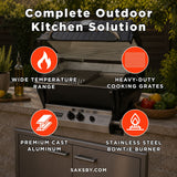 Broilmaster P3X Super Premium Cast Aluminum Gas Grill With Flare Busters, Griddle And Smoker Shutter (SAK98194)