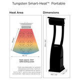 Bromic Heating 85" Tungsten Smart-Heat™ Propane Gas Freestanding Portable Patio Heater, 38,500 BTU [BH0510001] (SAK73814)