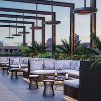 Bromic Heating Eclipse Smart-Heat™ 28-Inch Dual Element 240V Electric Infrared Patio Heater W/ Twin Pole, 2900W [BH0920001-1] (SAK41624)