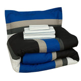 Brooklyn Flat Rugby Stripe Bed-in-a-Bag Set