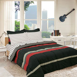 Brooklyn Flat Rugby Stripe Bed-in-a-Bag Set