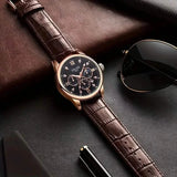 Brown Leather Fashion Quartz Wrist Watch