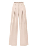BTFBM Women High Waist Palazzo Pants Fall 2025 Casual Wide Leg Trousers Loose Work Office Business Suit Pant Pockets