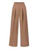 BTFBM Women High Waist Palazzo Pants Fall 2025 Casual Wide Leg Trousers Loose Work Office Business Suit Pant Pockets