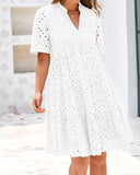 BTFBM Womens Boho Summer Dresses 2025 Resort V Neck Short Sleeve Hollow Out Lace Ruffle Casual Beach Mini Vacation Dress
