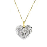 Bubble Heart Pendant in Solid Sterling Silver Made with Swarovski Elements