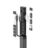 BUDI Multi-function Smart Adapter Card Storage Data Cable USB Box