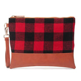 Buffalo Plaid Clutch  Durable and Lightweight Wristlet
