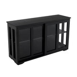 Buffet Sideboard with Sliding Glass Door and Adjustable Shelf