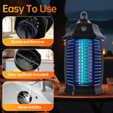 Bug Zapper Indoor, Fly Zappers Electric Mosquitoes Insect Gant Fruit Flies Moth Traps with 4200V for Home Living Room Bedroom Kitchen Backyard Patio Garage Office Camping