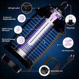 Bug Zapper Indoor, Fly Zappers Electric Mosquitoes Insect Gant Fruit Flies Moth Traps with 4200V for Home Living Room Bedroom Kitchen Backyard Patio Garage Office Camping