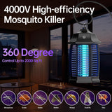 Bug Zapper Indoor, Fly Zappers Electric Mosquitoes Insect Gant Fruit Flies Moth Traps with 4200V for Home Living Room Bedroom Kitchen Backyard Patio Garage Office Camping