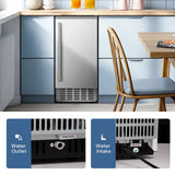 Kismile Commercial Under Counter Built-in Nugget Ice Maker Z5830N