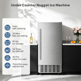 Kismile Commercial Under Counter Built-in Nugget Ice Maker Z5830N
