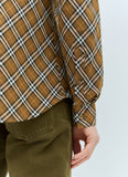 Burberry Men Check Cotton Shirt