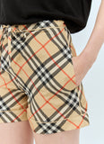 Burberry Women Check Silk Shorts
