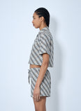 Burberry Women Crop Check Shirt