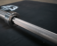 7' Stainless Steel Bushing Olympic Bar and Bumper Plate Set
