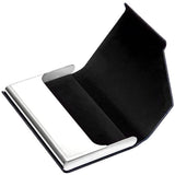 Business Name Card Holder Luxury PU Leather and Stainless Steel Multi Card Case