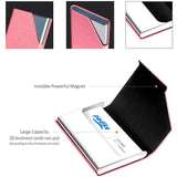 Business Name Card Holder Luxury PU Leather and Stainless Steel Multi Card Case