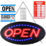 Business Neon Open Sign Advertisement Board with Steady Flashing Modes