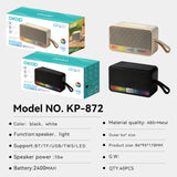 KP-872 Best-Selling Portable Outdoor Bluetooth Speaker Handheld Heavy Bass TF Card Slot Subwoofer In Stock