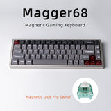 Magnetic White Porcelain Jade 68 Key Aluminum Tuo Keyboard