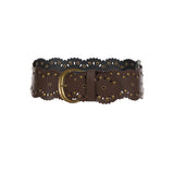 Retro Rivet Wide Female Pin Buckle Belt