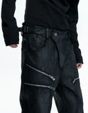 Cross-border Custom American High Street Wide Leg Jeans