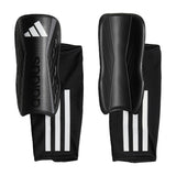 adidas Unisex-Adult Tiro Soft Ground League Shin Guards Black/White/Iron Metallic Large