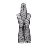 Men's Transparent Fashion Lace Mesh Bathrobe