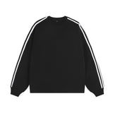 American-style Retro Three-bar Long-sleeved T-shirt For Men