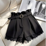 High-waisted Casual Shorts Cropped Pants For Petite Women