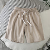 Mens Solid-Color Sports And Leisure Shorts