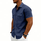 American-style Casual Loose-fit T-shirt With Two Pockets