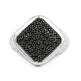 0.54 Carat Genuine Black Diamond .925 Sterling Silver Ring