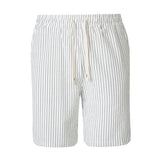Mens Casual Sporty Striped Drawstring Shorts